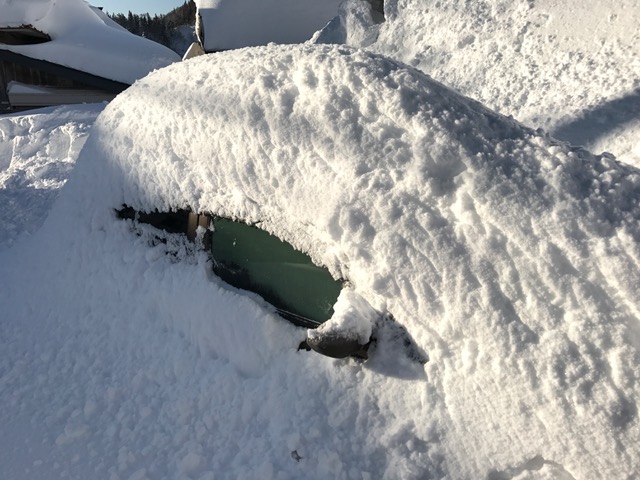 車の上の雪